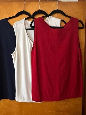 Classic Women's Sleeveless Tank Tops - Red, White, and Blue!